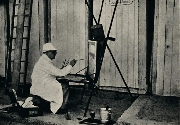 Framed Print : Painting in France, c1930s, (1945). Creator: Unknown Framed Print : Painting in France, c1930s, (1945). Creator: Unknown