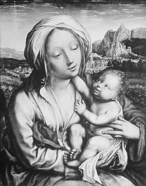 Painting of the Madonna and Child by Quentin Metsys belonging to George Schulein, 1927 Creator: Quentin Metsys I