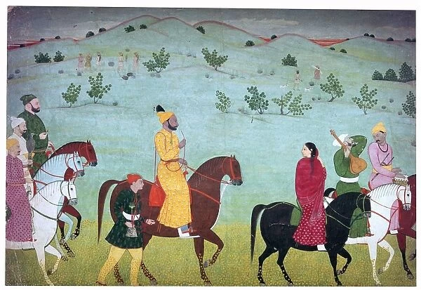 Painting of Mian Mukund Dev of Jasrota, 18th century