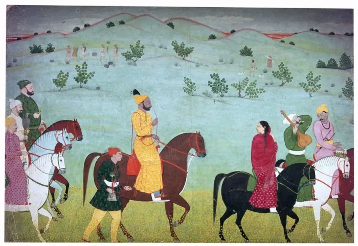 Framed Print : Painting of Mian Mukund Dev of Jasrota, 18th century Framed Print : Painting of Mian Mukund Dev of Jasrota, 18th century