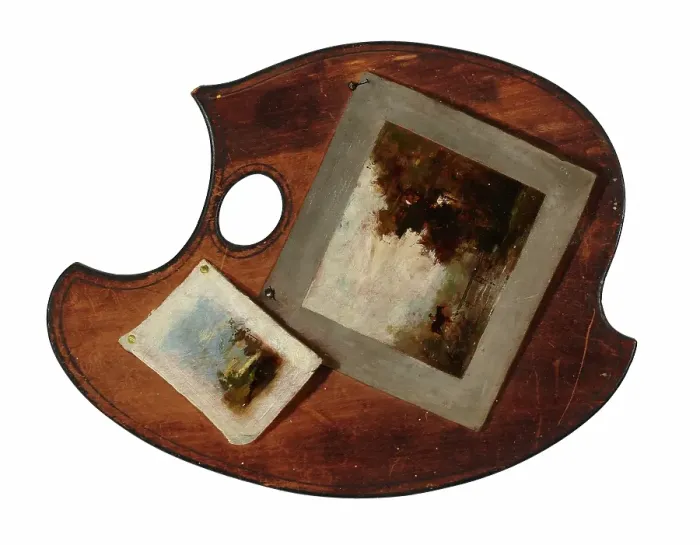 Framed Print : Painting on palette, date unknown, c1875-1935. Creator: William Forsyth Framed Print : Painting on palette, date unknown, c1875-1935. Creator: William Forsyth