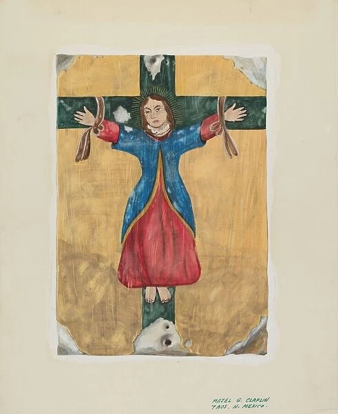 Painting of St. Liberata, c. 1939. Creator: Majel G. Claflin
