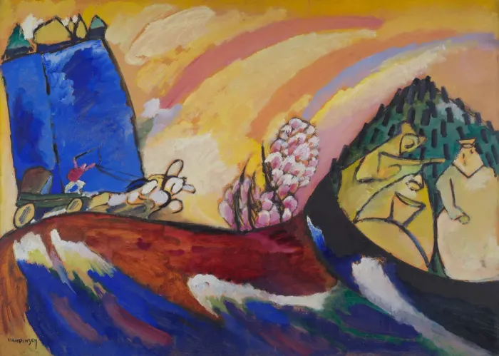 Framed Print : Painting with Troika, 4036. Creator: Vassily Kandinsky Framed Print : Painting with Troika, 4036. Creator: Vassily Kandinsky