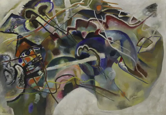 Wassily Kandinsky's Painting with White Border Print, Art