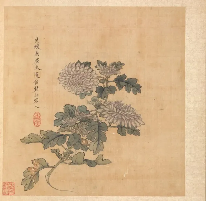 Framed Print : Paintings after Ancient Masters: Chrysanthemum, 1598-1652. Creator: Chen Hongshou (Chinese Framed Print : Paintings after Ancient Masters: Chrysanthemum, 1598-1652. Creator: Chen Hongshou (Chinese