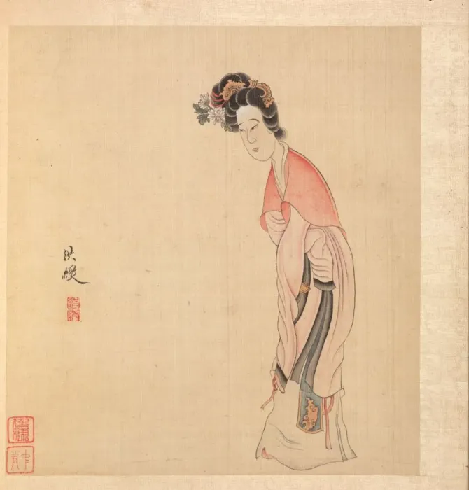 Framed Print : Paintings after Ancient Masters: A Lady, 1598-1652. Creator: Chen Hongshou (Chinese, 1598 / 99-1652) Framed Print : Paintings after Ancient Masters: A Lady, 1598-1652. Creator: Chen Hongshou (Chinese, 1598 / 99-1652)
