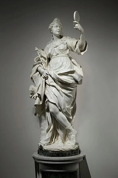 Pair of Allegorical Figures of Wealth and Prudence, from Palazzo Giugni, Florence... c.1703-c.1708. Creator: Giovanni Baratta