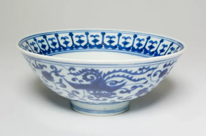 Framed Print : One of a Pair of Blue and White Phoenix Bowls, Ming dynasty, Wanli reign (1572-1620) Framed Print : One of a Pair of Blue and White Phoenix Bowls, Ming dynasty, Wanli reign (1572-1620)