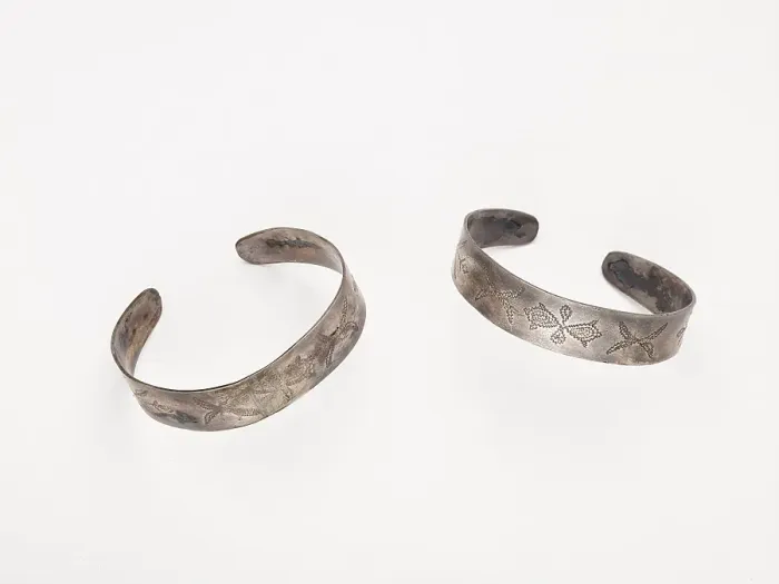 Framed Print : Pair of bracelets, 1860-1900. Creator: Unknown Framed Print : Pair of bracelets, 1860-1900. Creator: Unknown