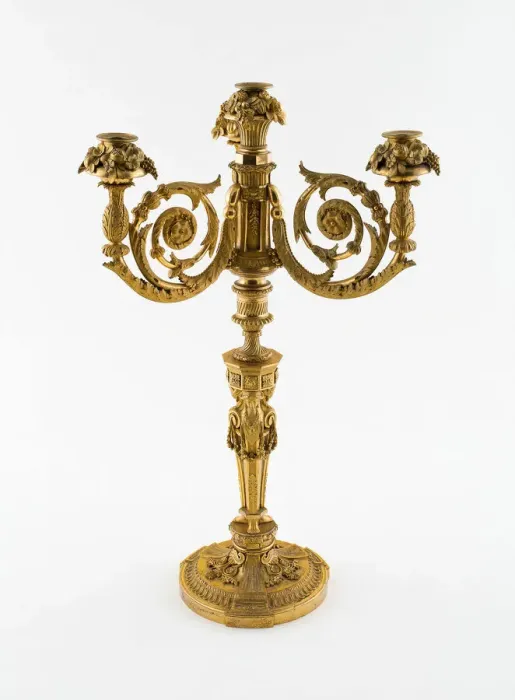 Framed Print : Pair of Candelabra, France, c. 1789. Creator: In the manner of Pierre Gouthiere Framed Print : Pair of Candelabra, France, c. 1789. Creator: In the manner of Pierre Gouthiere