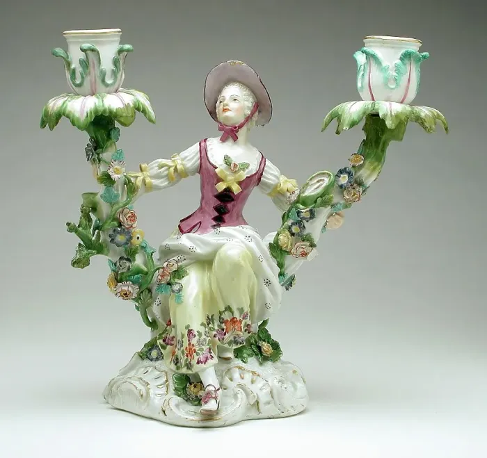 Framed Print : Pair of Candelabra (image 2 of 2), between 1760 and 1770. Creator: Meissen Porcelain Framed Print : Pair of Candelabra (image 2 of 2), between 1760 and 1770. Creator: Meissen Porcelain