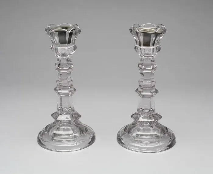 Framed Print : Pair of Candlesticks, 1860 / 1900. Creator: Unknown Framed Print : Pair of Candlesticks, 1860 / 1900. Creator: Unknown