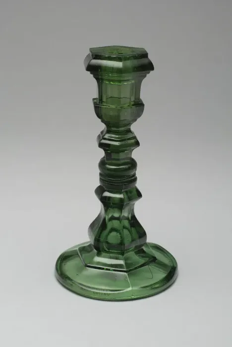 Framed Print : Pair of Candlesticks, 19th century. Creator: Boston and Sandwich Glass Company Framed Print : Pair of Candlesticks, 19th century. Creator: Boston and Sandwich Glass Company