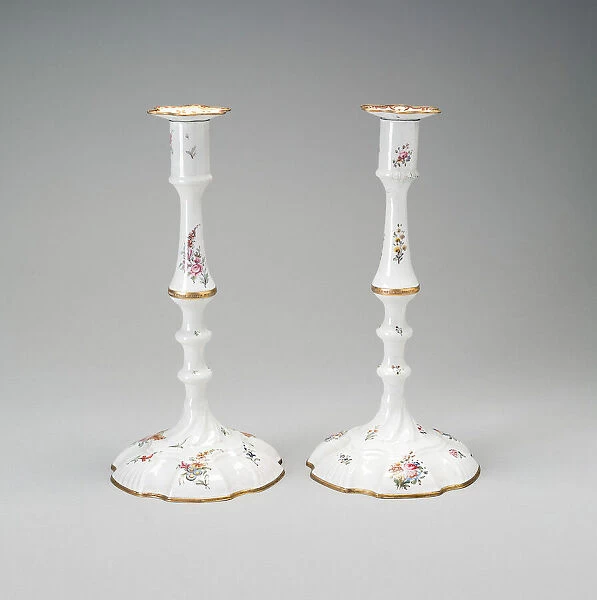 Pair of Candlesticks, England, Last quarter 18th century. Creator: Unknown