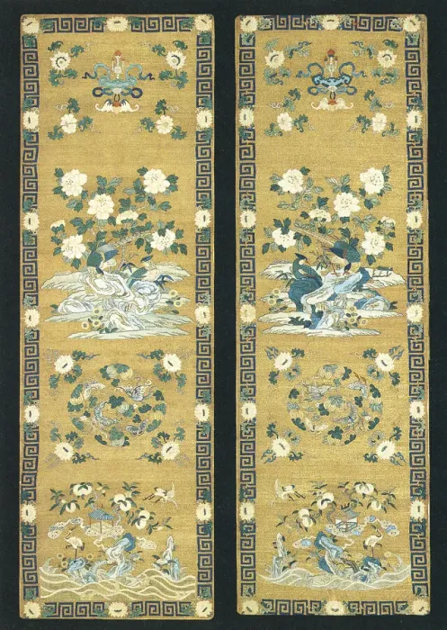 Framed Print : Pair of Chair Panels, China, Qing dynasty (1644-1911), late 17th / early 18th century Framed Print : Pair of Chair Panels, China, Qing dynasty (1644-1911), late 17th / early 18th century