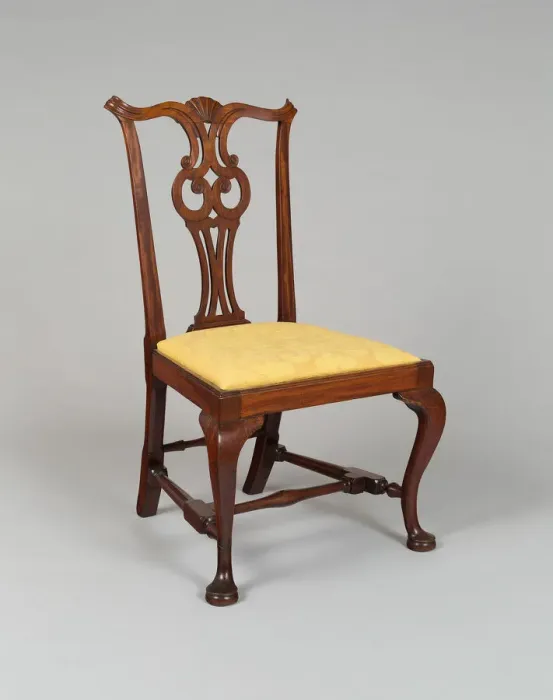 Framed Print : Pair of Side Chairs, 1755 / 90. Creator: Unknown Framed Print : Pair of Side Chairs, 1755 / 90. Creator: Unknown
