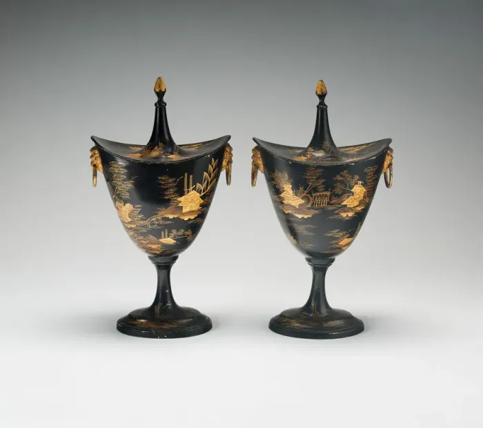 Framed Print : Pair of Chestnut Urns, Wales, 1790 / 1800. Creator: Unknown Framed Print : Pair of Chestnut Urns, Wales, 1790 / 1800. Creator: Unknown