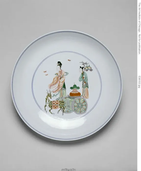 Framed Print : One of a Pair of Dishes with the Daoist Female... Qing dynasty Framed Print : One of a Pair of Dishes with the Daoist Female... Qing dynasty