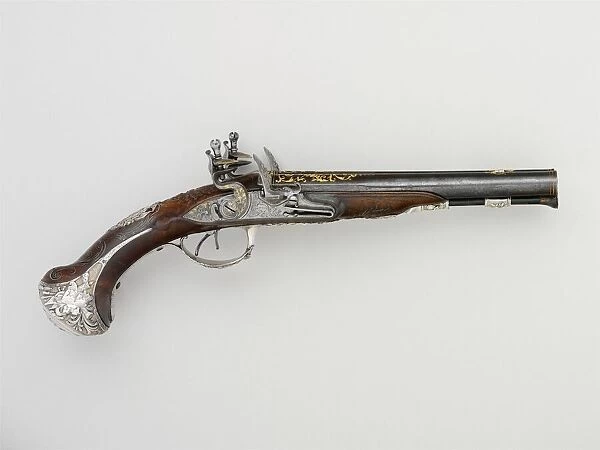 Pair of Double-Barreled Flintlock Pistols, French, Paris, 1752-53