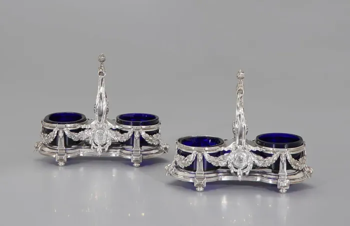 Framed Print : Pair Of Double Salt Cellars, 1782. Creator: Jean-Joseph Beaudet Framed Print : Pair Of Double Salt Cellars, 1782. Creator: Jean-Joseph Beaudet