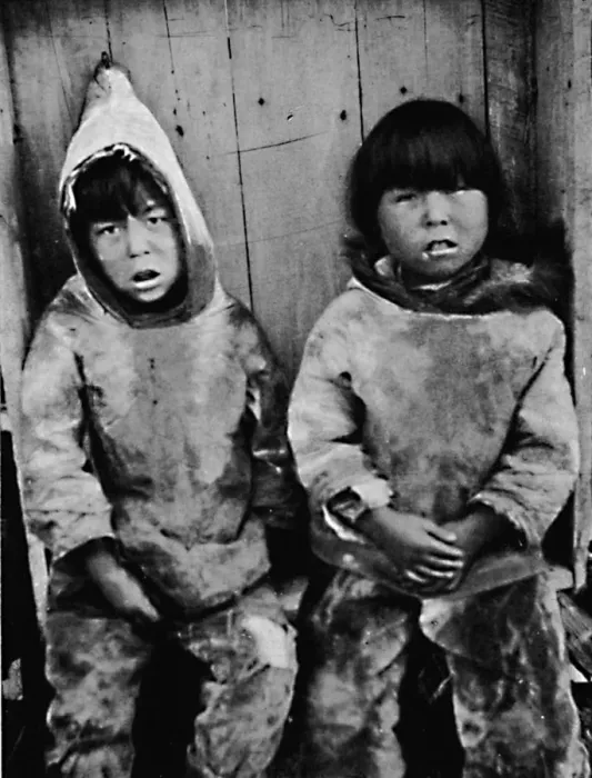 Framed Print : A pair of Eskimo boys, 1912. Artist: Wilfred Grenfell Framed Print : A pair of Eskimo boys, 1912. Artist: Wilfred Grenfell