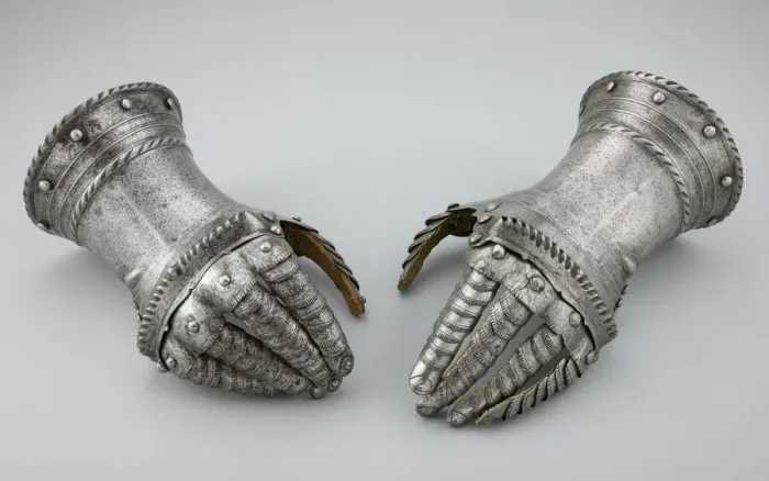 Framed Print : Pair of Fingered Gauntlets, Flanders, c. 1520. Creator: Unknown Framed Print : Pair of Fingered Gauntlets, Flanders, c. 1520. Creator: Unknown