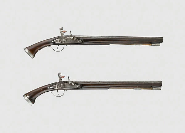 Pair of Flintlock Pistols, England, 1640  /  60. Creator: Unknown