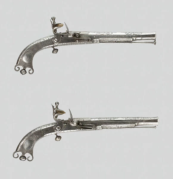 Pair of Flintlock Pistols, Scotland, 1750  /  75. Creator: Unknown