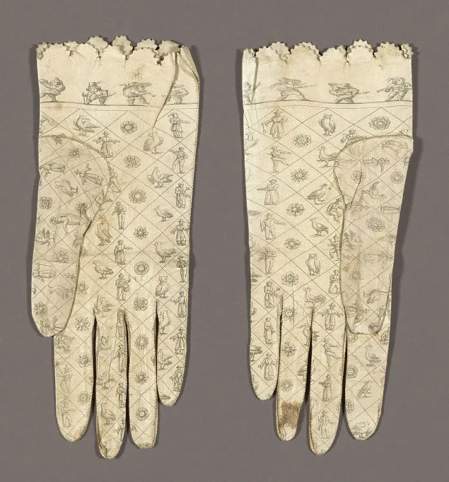 Framed Print : Pair of Gloves, Barcelona, c. 1800. Creator: Unknown Framed Print : Pair of Gloves, Barcelona, c. 1800. Creator: Unknown