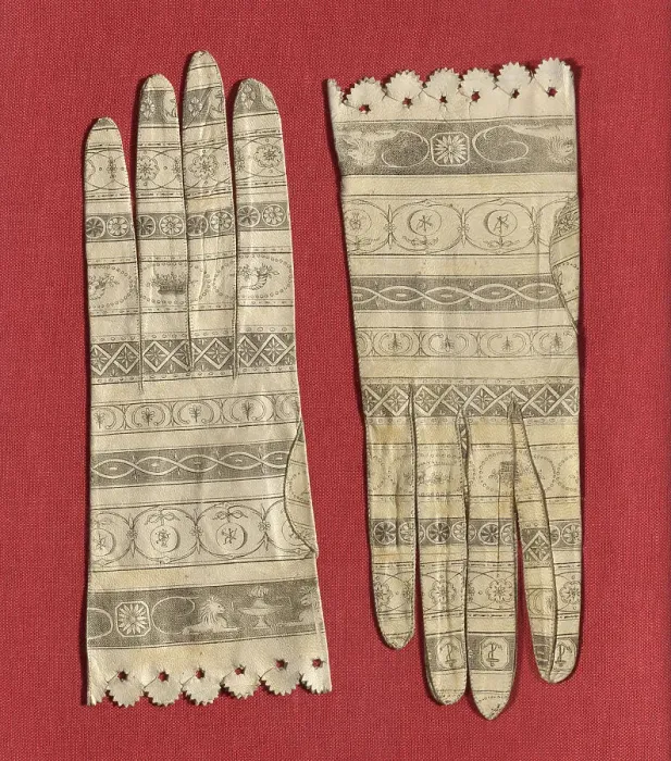 Framed Print : Pair of Gloves, Barcelona, c. 1800. Creator: Unknown Framed Print : Pair of Gloves, Barcelona, c. 1800. Creator: Unknown