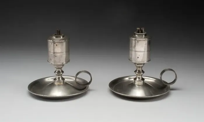 Framed Print : Pair of Lamps, 1822 / 50. Creator: Roswell Gleason Framed Print : Pair of Lamps, 1822 / 50. Creator: Roswell Gleason