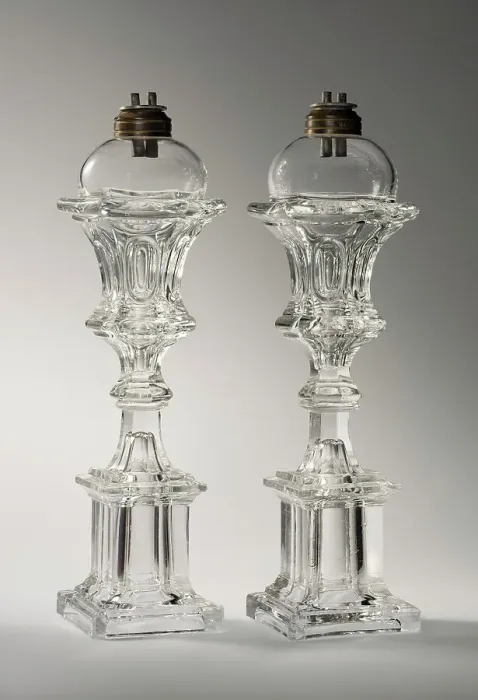 Framed Print : Pair Of Lamps, c1835-50. Creator: Unknown Framed Print : Pair Of Lamps, c1835-50. Creator: Unknown