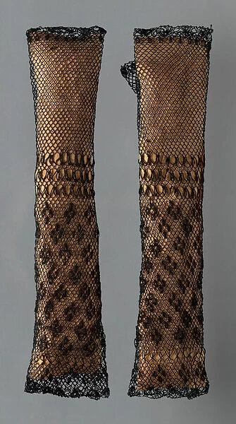Pair of Mittens, Europe, 1825  /  75. Creator: Unknown