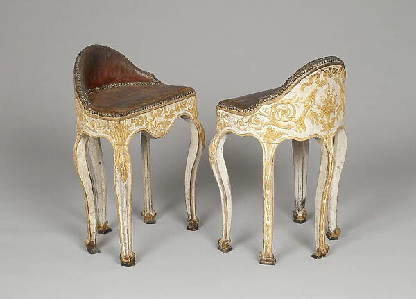 Pair of Musicians Chairs, Northern Italy, c. 1770. Creator: Unknown