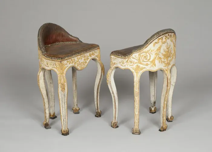 Framed Print : Pair of Musicians Chairs, Northern Italy, c. 1770. Creator: Unknown Framed Print : Pair of Musicians Chairs, Northern Italy, c. 1770. Creator: Unknown