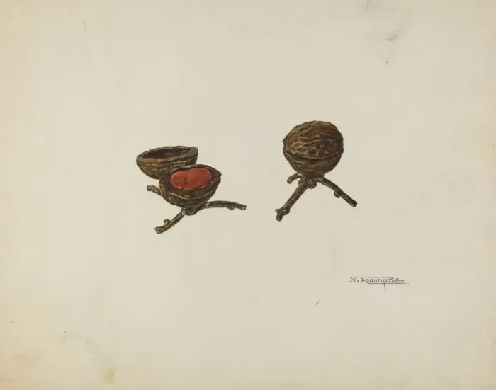 Framed Print : Pair of Pin Cushions, c. 1939. Creator: Nicholas Acampora Framed Print : Pair of Pin Cushions, c. 1939. Creator: Nicholas Acampora