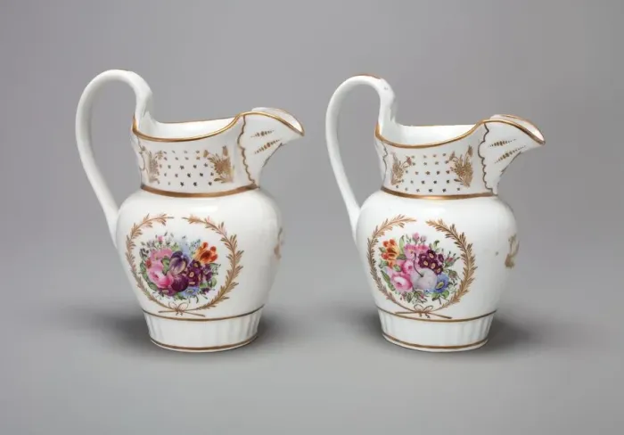 Framed Print : Pair of Pitchers, 1831 / 38. Creator: Tucker Porcelain Factory Framed Print : Pair of Pitchers, 1831 / 38. Creator: Tucker Porcelain Factory
