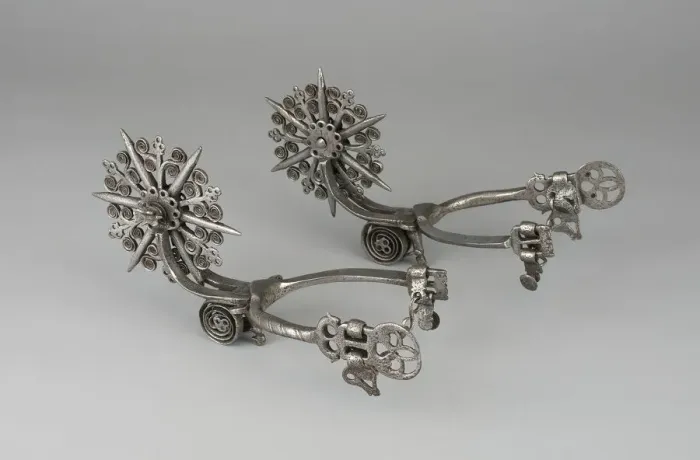 Framed Print : Pair of Rowel Spurs, Mexico, 18th / 19th century. Creator: Unknown Framed Print : Pair of Rowel Spurs, Mexico, 18th / 19th century. Creator: Unknown