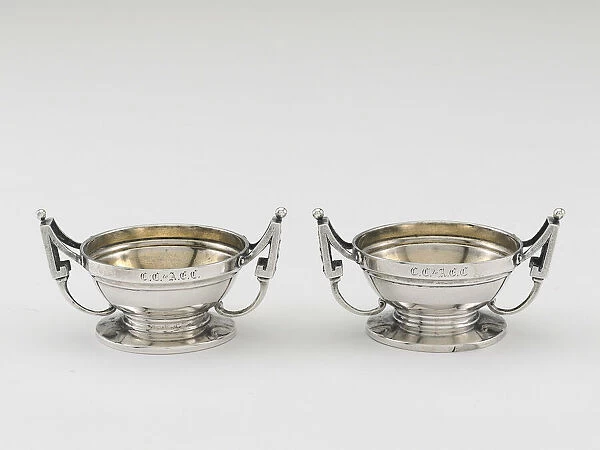 Pair of Salt Dishes, 1850  /  60. Creator: Peter L. Krider