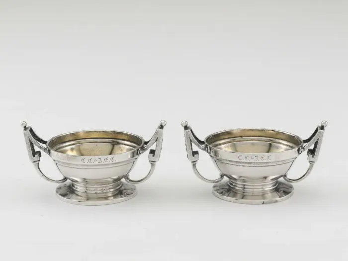 Framed Print : Pair of Salt Dishes, 1850 / 60. Creator: Peter L. Krider Framed Print : Pair of Salt Dishes, 1850 / 60. Creator: Peter L. Krider