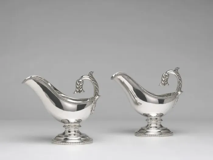 Framed Print : Pair of Sauceboats, c. 1830. Creator: Thomas Fletcher Framed Print : Pair of Sauceboats, c. 1830. Creator: Thomas Fletcher