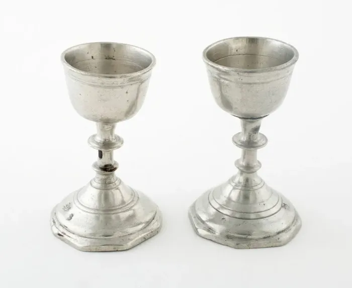 Framed Print : Pair of Small Chalices, France, Early 18th century. Creator: Unknown Framed Print : Pair of Small Chalices, France, Early 18th century. Creator: Unknown