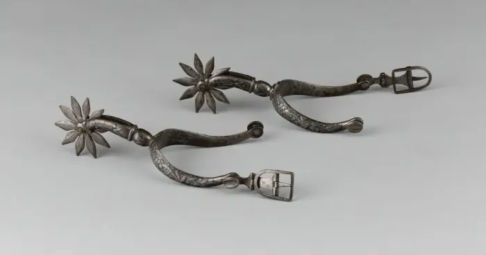 Framed Print : Pair of Spurs, Europe, early 17th century. Creator: Unknown Framed Print : Pair of Spurs, Europe, early 17th century. Creator: Unknown