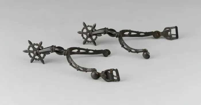 Framed Print : Pair of Spurs, Western Europe, early 17th century. Creator: Unknown Framed Print : Pair of Spurs, Western Europe, early 17th century. Creator: Unknown