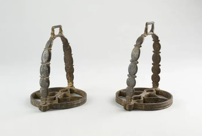 Framed Print : Pair of Stirrups, Flanders, 19th century (?) in 16th century European style Framed Print : Pair of Stirrups, Flanders, 19th century (?) in 16th century European style