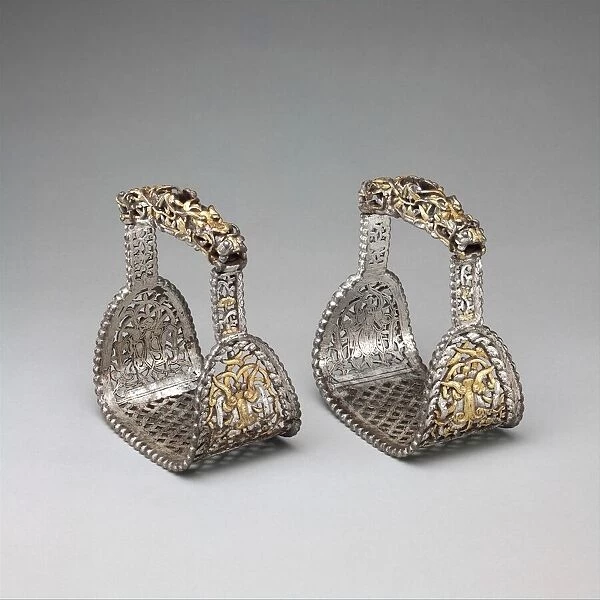 Pair of Stirrups (yob), Tibetan or Mongolian, possibly 12th-14th century