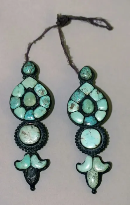 Framed Print : Pair of Womens Earrings, 19th century. Creator: Unknown Framed Print : Pair of Womens Earrings, 19th century. Creator: Unknown