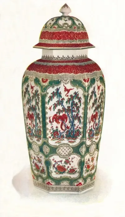 Framed Print : One of a Pair of Worcester Vases, 1911 Framed Print : One of a Pair of Worcester Vases, 1911