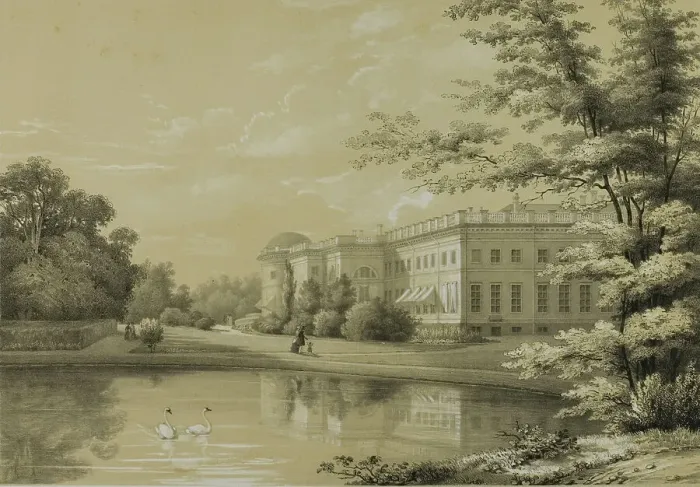 Framed Print : The Palace of Alexandre at Tzarskoé-sélo, c. 1820. Creator: C. Schultz Framed Print : The Palace of Alexandre at Tzarskoé-sélo, c. 1820. Creator: C. Schultz