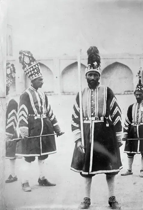 Framed Print : Palace attendants (runners), Persia, 1918. Creator: Bain News Service Framed Print : Palace attendants (runners), Persia, 1918. Creator: Bain News Service